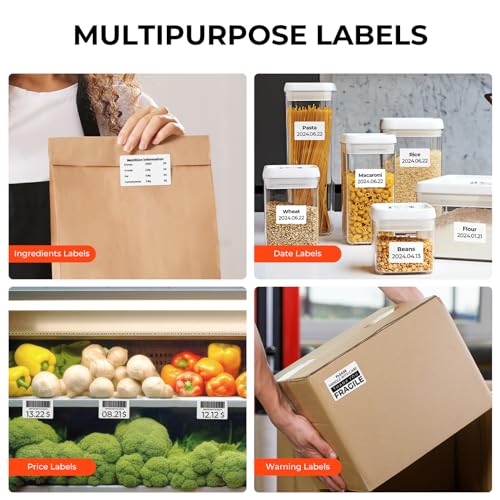 MUNBYN 3x2 Thermal Labels, 500 Sheets/1 Roll, White - color: White, size: 3x2"
