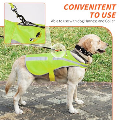 Reflective Dog Vest for Small and Medium Breeds, High Visibility Dog Safety Vest with Removable Bell Keep Safe from Hunting, Training & Cars Accidents(Green,Small) - color: Neon Green, size: S