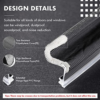 BBTO Weather Stripping Door Window Seal V-Shaped Foam Kerf,90 Feet,Black - color: Black, size: 90 Feet