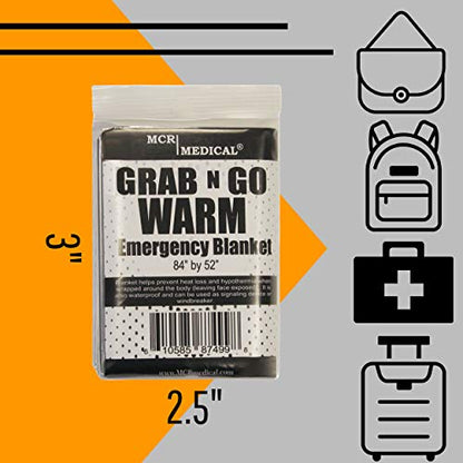 Emergency Silver Mylar Blankets, 200-Pack | MCR Medical