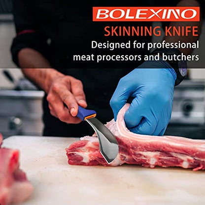 6" Skinning Butcher Knife, X50CrMoV15 Steel, Non-Slip SoftGrip - style: Skinning Knife