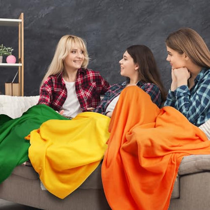 Kinlop 40 Packs Throw Blanket Bulk 60 x 50 Inch Fleece Throw Soft Blankets Warm Cozy Lightweight Plush Blanket for Bed Couch Sofa Pet Office Wedding Gifts Travel Camping (Stylish Color) - color: Stylish Color