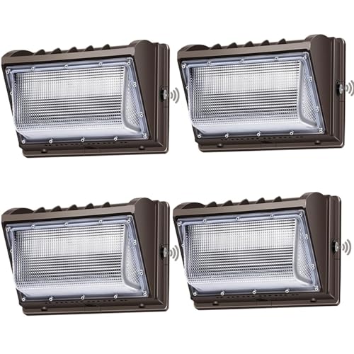 ledmo 150W Wall Pack Lights Outdoor with Photocell Dusk to Dawn 4 Pack - size: 4 Pack With Photocell