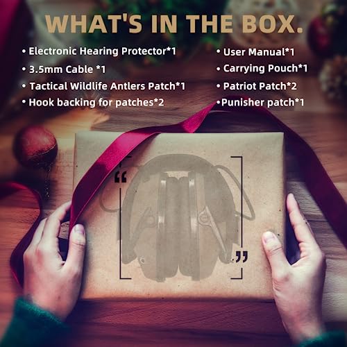 PROHEAR Electronic Ear Protection for Shooting with 4X Sound Amplification, Gun Range Hearing Protection Muffs, NRR 23dB Noise Reduction Headphones for Hunting, Brown - style: Electronic-brown