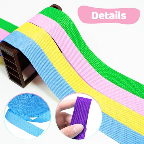 Polypropylene Webbing 1 Inch 1.5 inch 2 inch Nylon Webbing Straps, 5 10 25 50 100 Yards Webbing Strapping - color: Burgundy, size: 1 Inch x 50 Yards