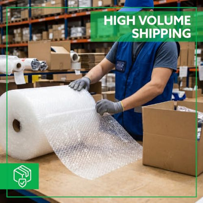 UPSable Bubble Roll, Large Bubble 1/2", 24 in x 100 FT - size: Small Bubble – 12" x 300 Ft