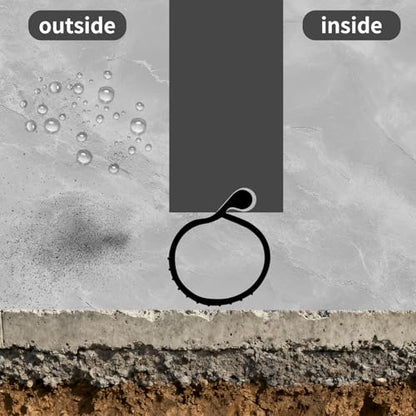 16.8FT Rubber Garage Door Bottom Seal, 0.35" P Bulb Weather Stripping - color: Big P Bulb-0.35inch, size: 16.8Ft