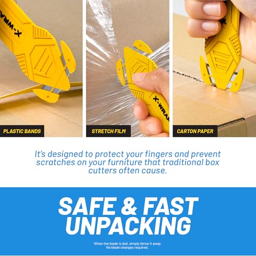 PRO 1000 Stretch Wrap for Furniture Wrapping & Moving, 15 Inch x 1000 Ft 70 Gauge with Rotating Handles, 4 Rolls + Bonus 4 Inch Mini Rolls & Safety Cutter, Heavy Duty Pallet Wrap Kit - size: 1000 ft