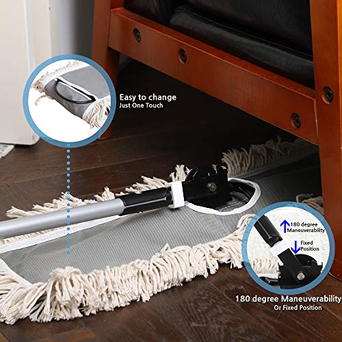 2 Pack of 24 Cotton Refills for Industrial Class Floor Dust mop Series Can be fit with Others - size: 1 Count (Pack of 2)