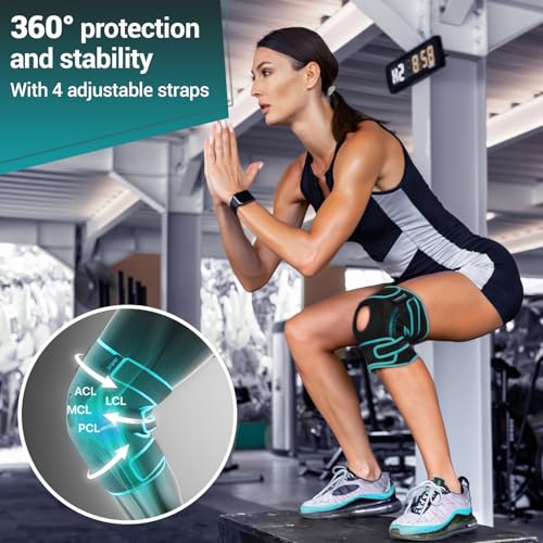 DR. BRACE ELITE Knee Brace with Side Stabilizers & Patella Gel Pads - color: Earth, size: Large