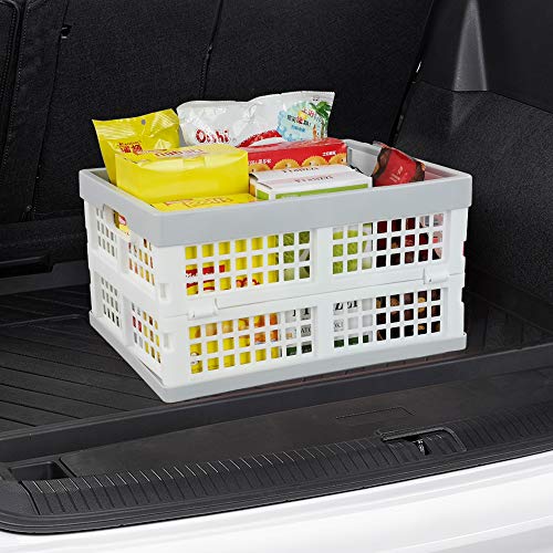 Vababa 3-Pack Plastic Stackable Collapsible Storage Crate, 15 L - size: 15 L