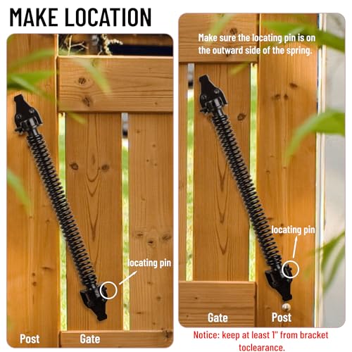 14" Gate Door Spring Self Closing Heavy Duty Automatic Closure Hardware - size: 14 Inch