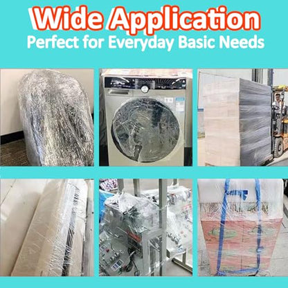 Stretch Wrap Film, 15" x 1000Ft Shrink Wrap Roll with Handles,60 Gauge Stretch Wrap Industrial Strength, Plastic Wrap for Pallet Wrapping Shipping Moving and Surface Protection (2 Pack-15"-60 Gauge) - size: 2 Pack-15"-60 Gauge