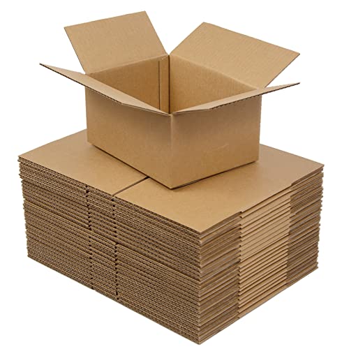 SUNLPH Shipping Boxes 8x6x4 Inches Small Corrugated Cardboard Boxes, 25 Pack - size: 8 x 6 x 4 inch