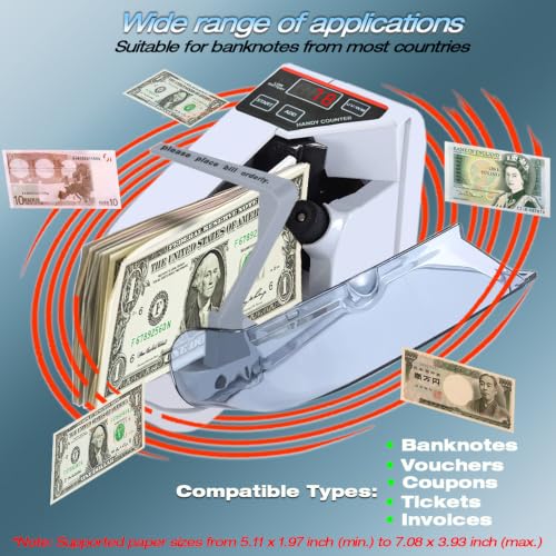 Money Counter,Cash Counter with UV/WM lamp, Portable Bill Counting Machine