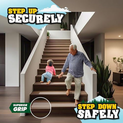 16 Pack Clear Stair Treads for Wooden Steps Indoor – 24"x4" Invisible Stair Treads Non Slip | Transparent Self-Adhesive Anti Slip Tape for Kids, Seniors & Pets | Includes Rubber Roller - size: 24" x 4"