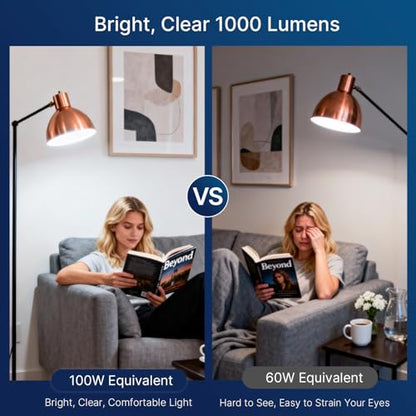 FLSNT 100W Equivalent LED Edison Bulbs, ST19/ST58 Dimmable LED Light Bulbs for Kitchen, Dining Room, High Brightness with 1000LM, 5000K Daylight, 8W, E26 Base, 6 Pack - color: 100w 5000k Dayghlit, size: 6 Count (Pack of 1)