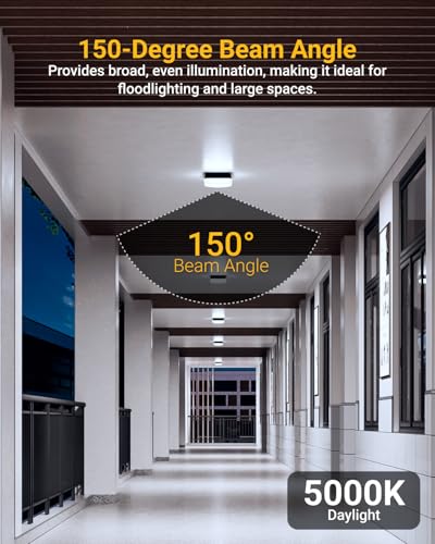 Sunco 6 Pack LED Outdoor Canopy Ceiling Light, 60W, 5000K, 8000LM Dimmable