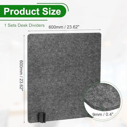 PATIKIL Desk Dividers 24" x 24",with 4Pcs Support Feet, Dark Gray Style B - color: Dark Gray Style B, size: 24" x 24"