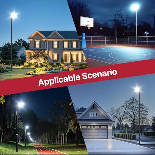 Kifflux 150W Led Parking Lot Light 120V Slip Fit Pole Mount Dusk to Dawn - size: 150watt 1pack