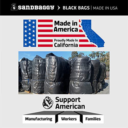 Sandbaggy Black Pallet Covers | Made in USA | Tarp Fits Extra Large Pallets Up to 55" x 55" x 100" | Built w/ 6 Month UV Protection | Heavy Duty 1.5 Mil Thick Plastic (Pack of 100, 1.5 Mil Thick) - size: 1.5 Mil Thick