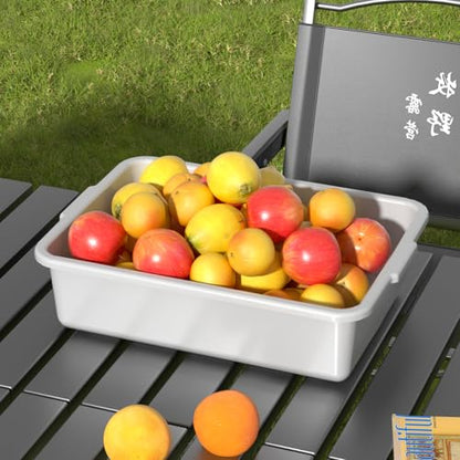 8 L Commercial Bus Tote Box, Light Grey Plastic Dish Pan 5 Pack - size: 8 L without Lid