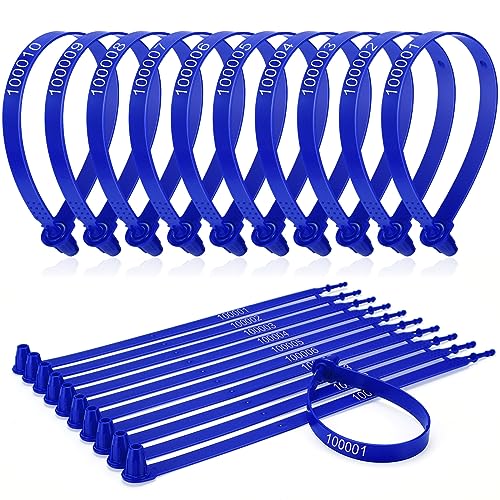 Roowest 1000 Pcs Plastic Truck Trailer Seals Numbered Security Tags,Blue - color: Blue