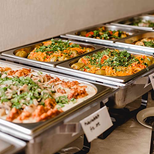 Food Warmers For Parties [2 Pack] 8QT Stainless Steel Chafing Dish Buffet Set,Party Wedding Event Warming Trays For Food With 1*Full Tray+2*Half Trays - size: Model 2