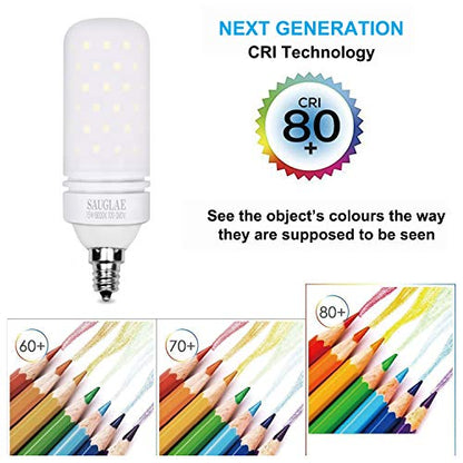 LED Light Bulbs 15W, 120W Incandescent Bulbs Equivalent, 1500Lm, 6000K Daylight White, E12 Small Edison Screw Corn Bulbs, Pack of 4 - color: Daylight White E12