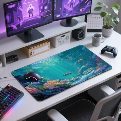 Sea Turtles Large Gaming Mouse Pad Desk Mat 31.5"x15.7" - color: Sea Turtles
