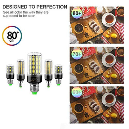 KLED 4Pack LED Corn Bulb, Super Bright, 15W(120W Equivalent), 1500 lumen, Cool White, LED Light Bulb, Medium Base E26, CRI 85+, For Garage Warehouse High Bay Barn Backyard (Cool White-6000K, 15 Watts)