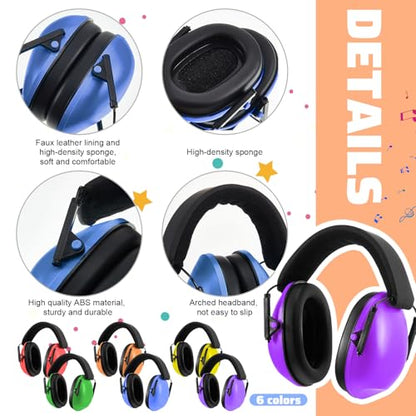 Amylove 12 Pcs Kids Noise Cancelling Headphones Ear Muffs Rainbow Style - size: Universal Fit (kids & Adults), style: Rainbow Style