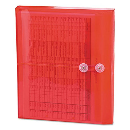 Smead Poly Envelope, 1-1/4" Expansion, String-Tie Closure, Side Load, Letter Size, Red, 5 per Pack (89527) - color: Red, size: 9-3/4 x 11-5/8 Inches (5-Pack)