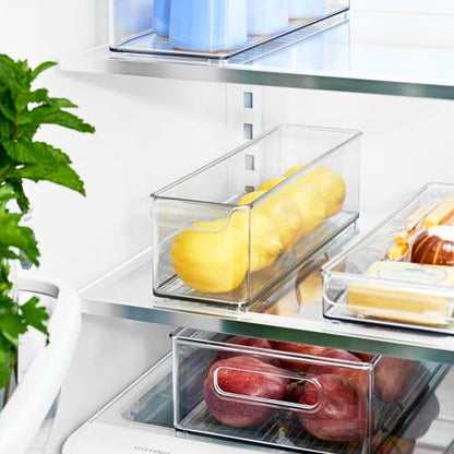 iDesign Stackable Fridge Storage Bin, Clear - style: Pack of 1