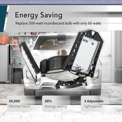 GT-Lite LED Garage Bulb, 60W (300W Equivalent), 6,000 Lumen - color: 6,000 Lumen