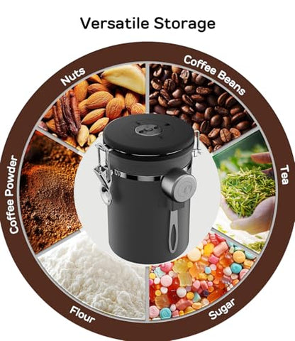 Coffee Gator Coffee Canister, 11oz Airtight Stainless Steel Container - color: Gray, size: 11oz