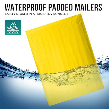 Levex - #000 4" x 8" [150 Pack] Yellow Poly Bubble Mailers, Padded Envelope Mailers, Packing Envelope & Mailing Bags for Shipping - color: Yellow, size: #000 - (4" x 8")