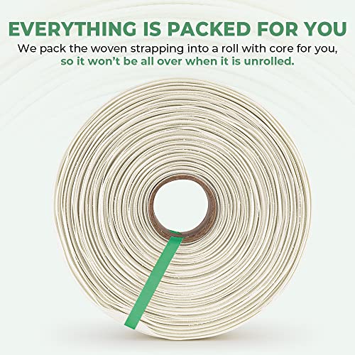 3/4" x 1640'(500m) Woven Cord Strapping Roll, 2500lbs