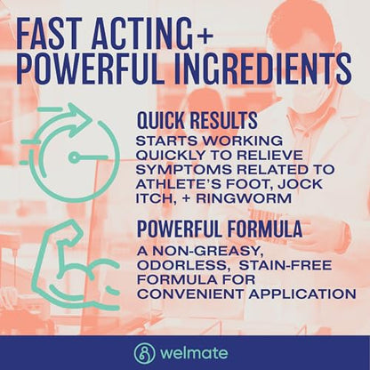 WELMATE Butenafine Hydrochloride 1% Antifungal Cream for Skin, 1 oz, 3pk - style: 3 Pack