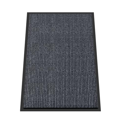 Kuyal Front Door Mat, 2'x3' Indoor Outdoor Entrance Mats, - color: Dark Gray, size: 24" x 36"