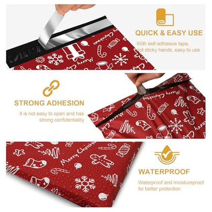 JinRuiKJ 12x15.5 Christmas Poly Mailers 50 Pack - color: Merry Christmas, size: 12x15.5'' - 50 Pack