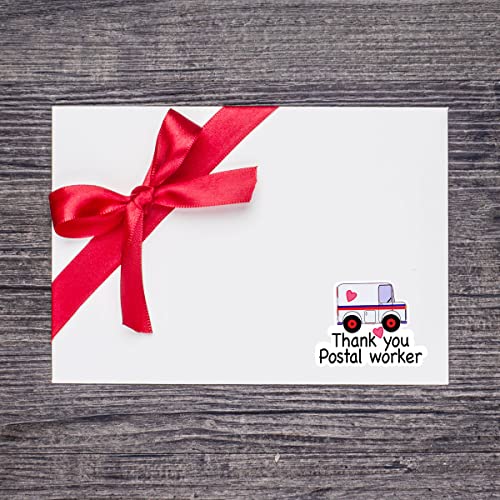 Wailozco Thank You Postal Worker Sticker,Thanks Mail Carrier Sticker 500 Labels Per Roll - color: Thank You Postal Worker