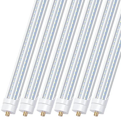 8FT LED Bulbs, 90W 6000K T8 T12 LED Tube Lights, FA8 Single Pin V Shaped LED Shop Lights, 270 Degree Angle, Replace Fluorescent Light Tubes,Ballast Bypass(6Pack) - color: 6000k