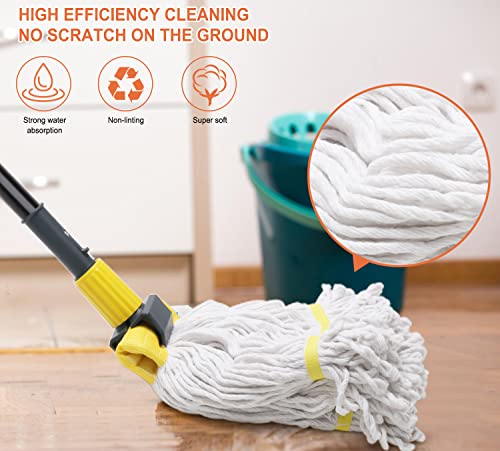 KeFanta Commercial Mop Heavy Duty Industrial Mop,60" String Wet Cotton Mops - size: 1 industrial mop - Yellow