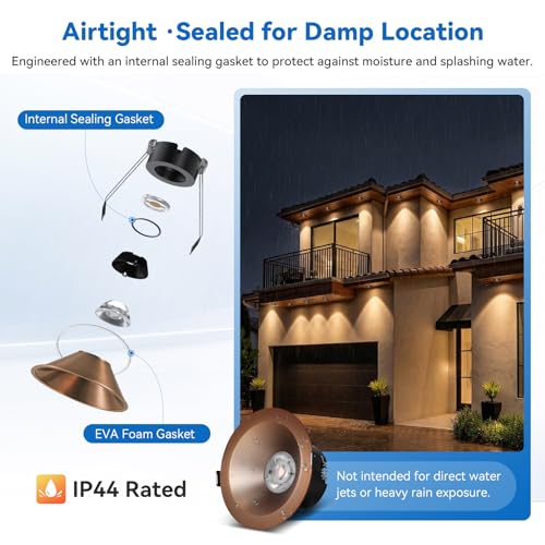 CycevSun Oil Rubbed Bronze 4 Inch Anti-Glare LED Recessed Lights, 6-Pack - color: Oil-Rubbed Bronze, size: 4 Inch