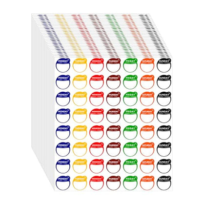 1680 Pcs 1" Round Day of The Week Labels, Removable & Writable Food Stickers in English/Español/Français for Restaurant Kitchen Containers and Inventory Management (Inches, Round 1) - color: White