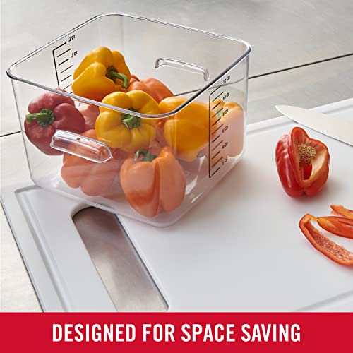 Rubbermaid Commercial Products Square Food Container, 12-Quart, Clear - size: 12 Qt., style: Container