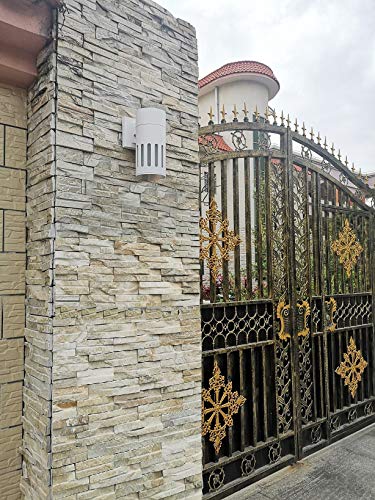 Dusk to Dawn Exterior Light Fixture, Waterproof Outdoor Lighting - color: Cylinder (White B - Dusk to Dawn )