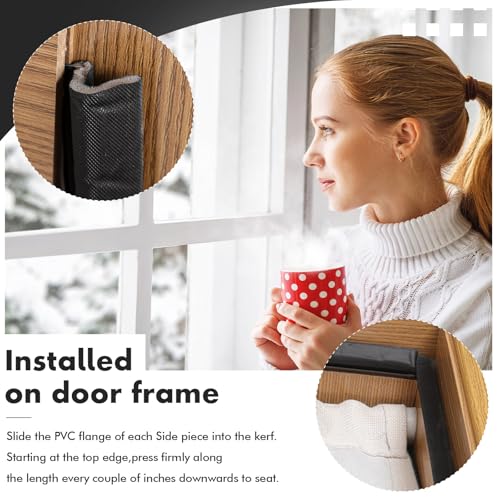 BBTO Weather Stripping Door Window Seal V-Shaped Foam Kerf,90 Feet,Black - color: Black, size: 90 Feet