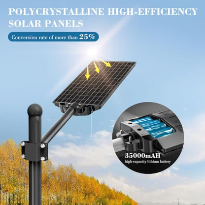 OKPRO Solar Street Light Outdoor, IP66 Waterproof Solar Lights Outdoor - size: 15000-1P